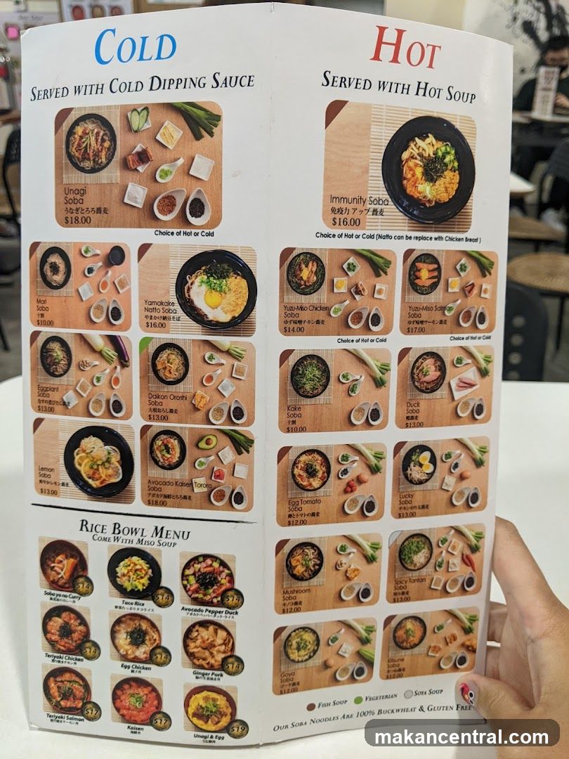 Soba Menu