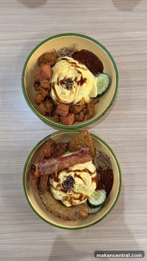 Two bowls of food