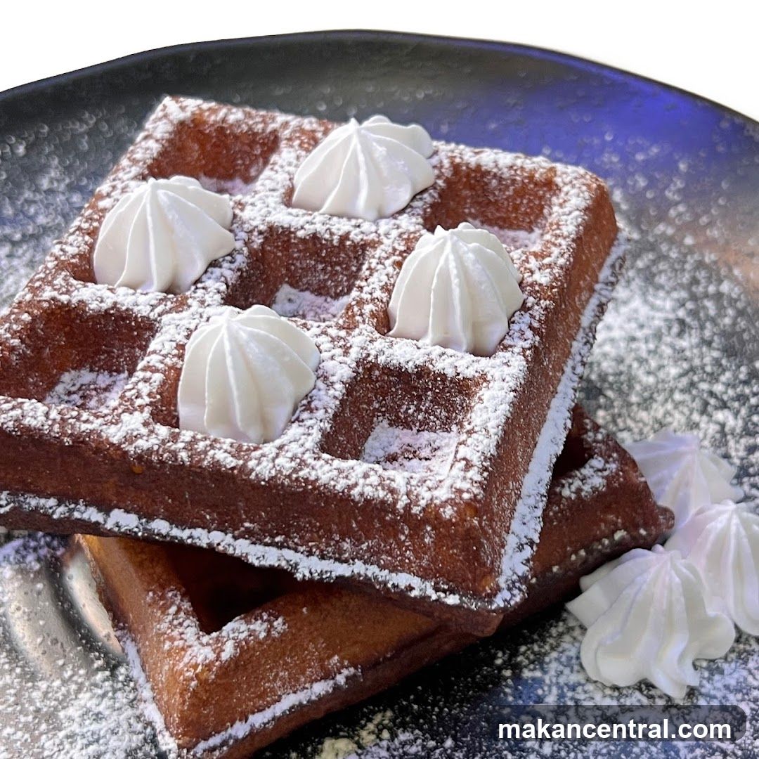 Waffles with Whipped Cream