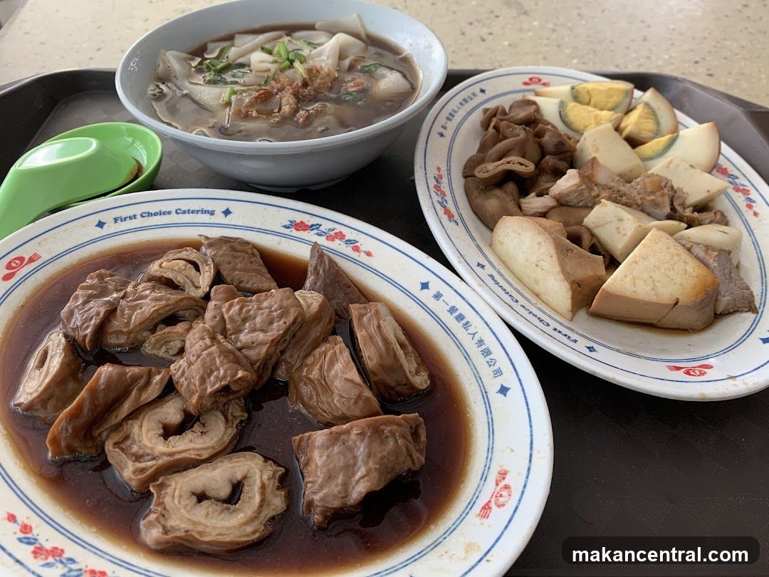 Braised Intestines and Tofu with Noodles