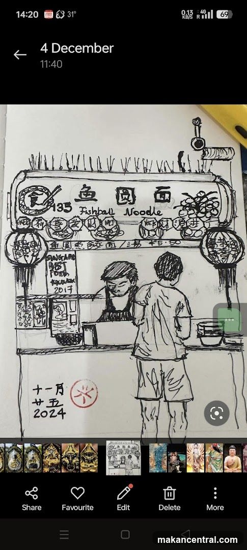 Sketch of a Fishball Noodle Stall