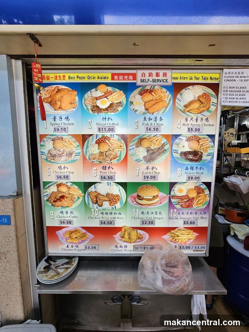 Self-Service Food Menu