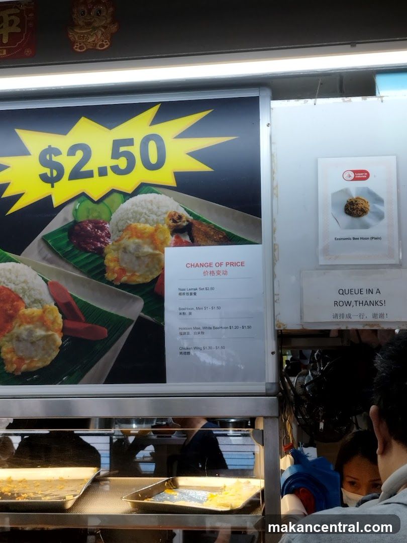 Food stall menu and signage