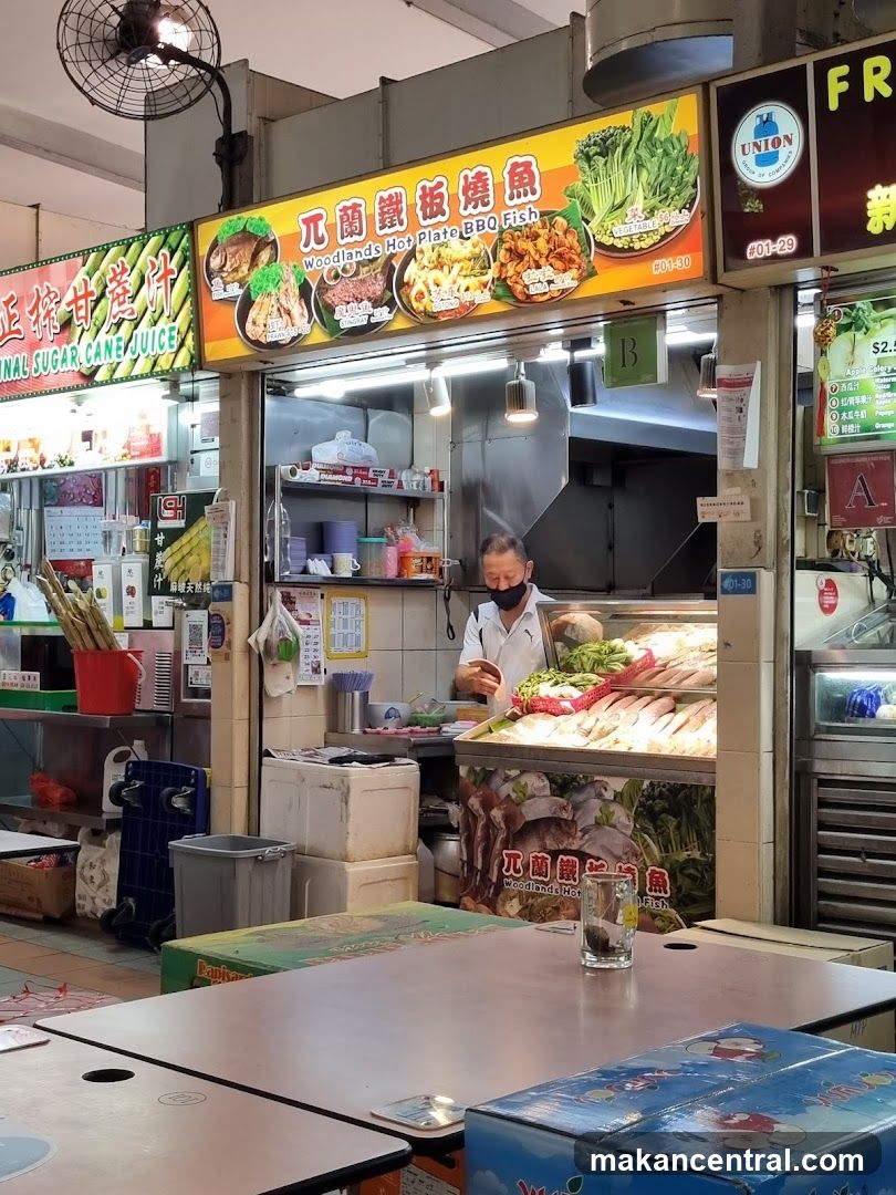 Food Stall with BBQ Fish