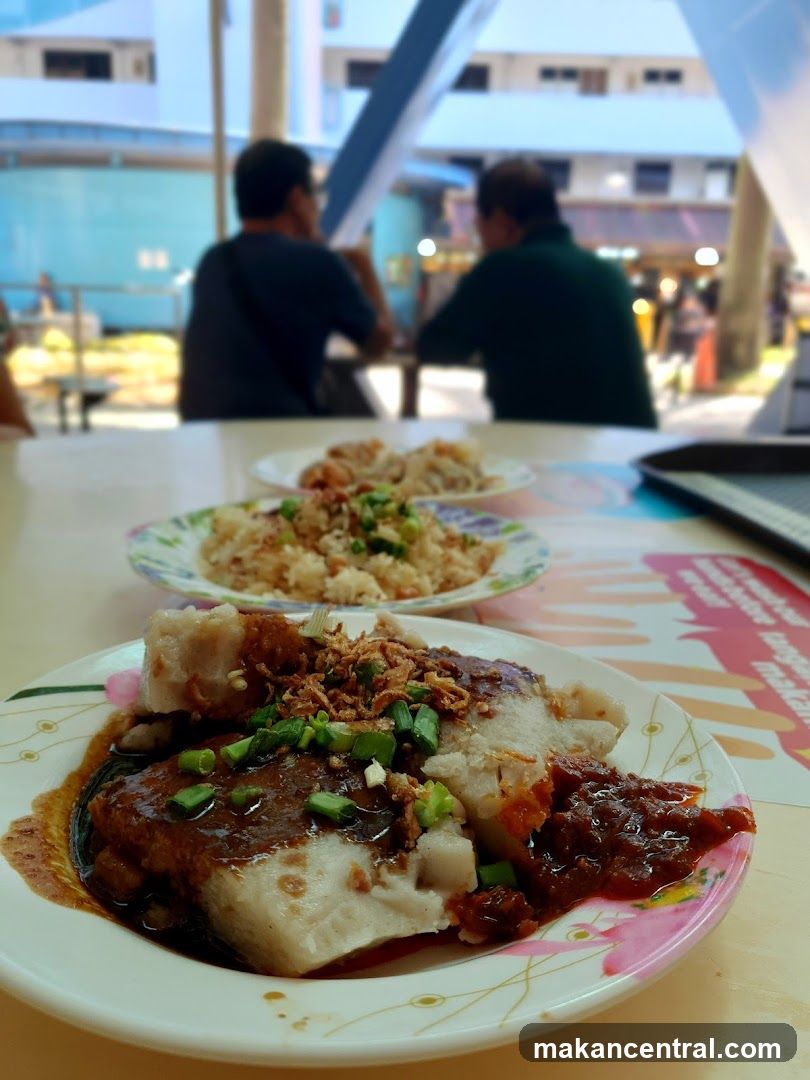 Food on plates at a table