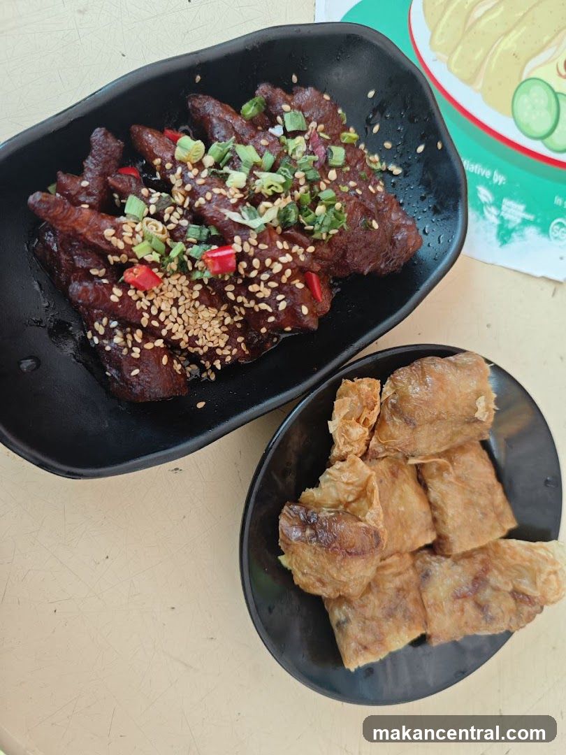 Braised Chicken Feet and Fried Bean Curd Skin