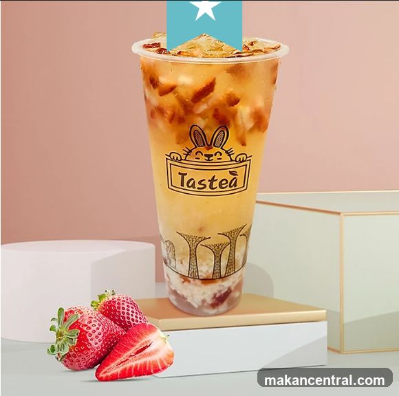 Tastea Drink with Strawberries