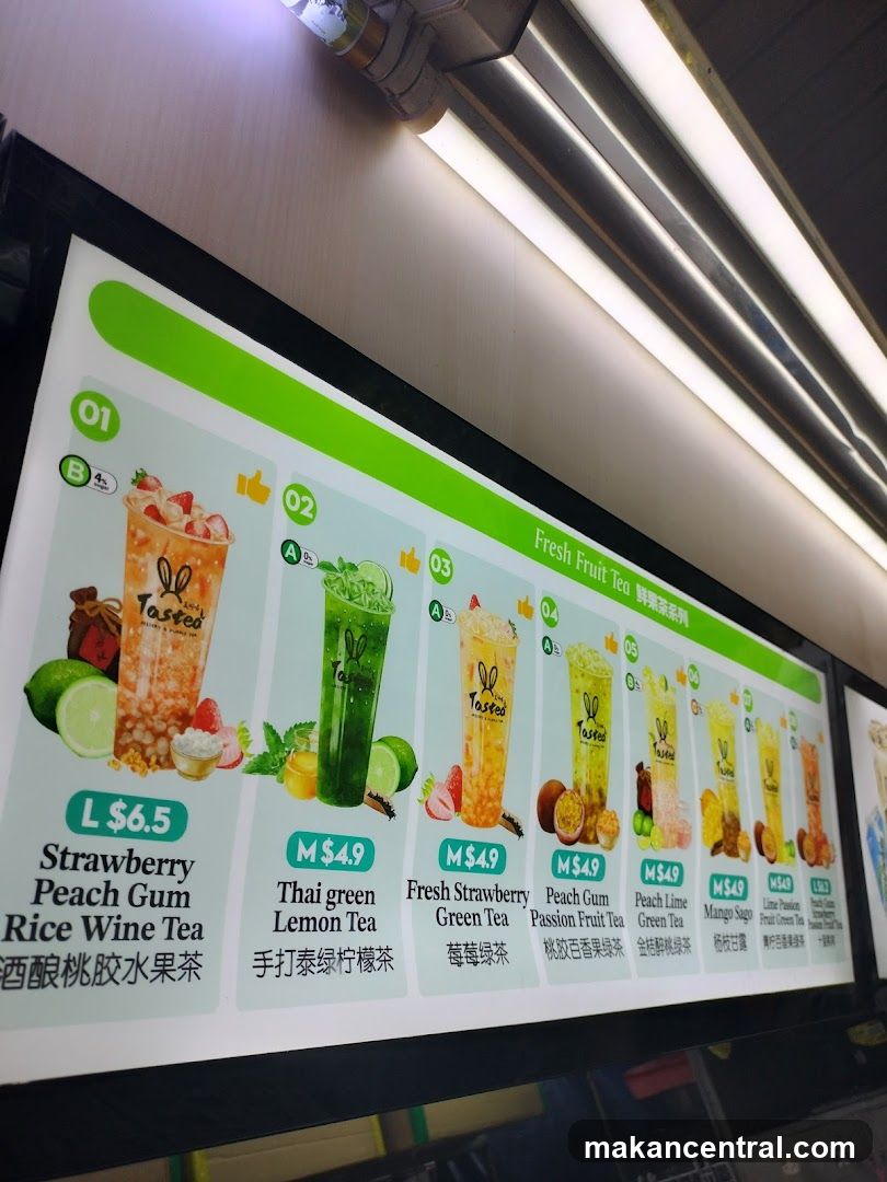 Fresh Fruit Tea Menu