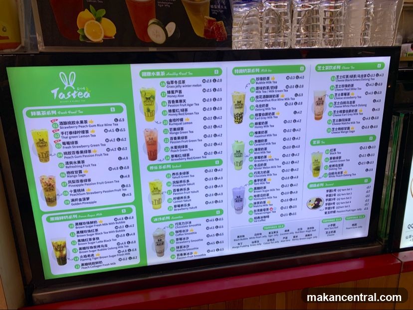 Tastea Menu