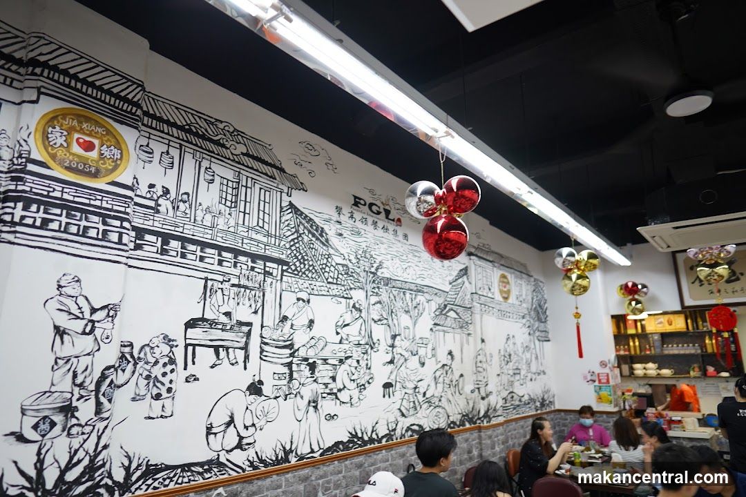 Restaurant Interior with Mural