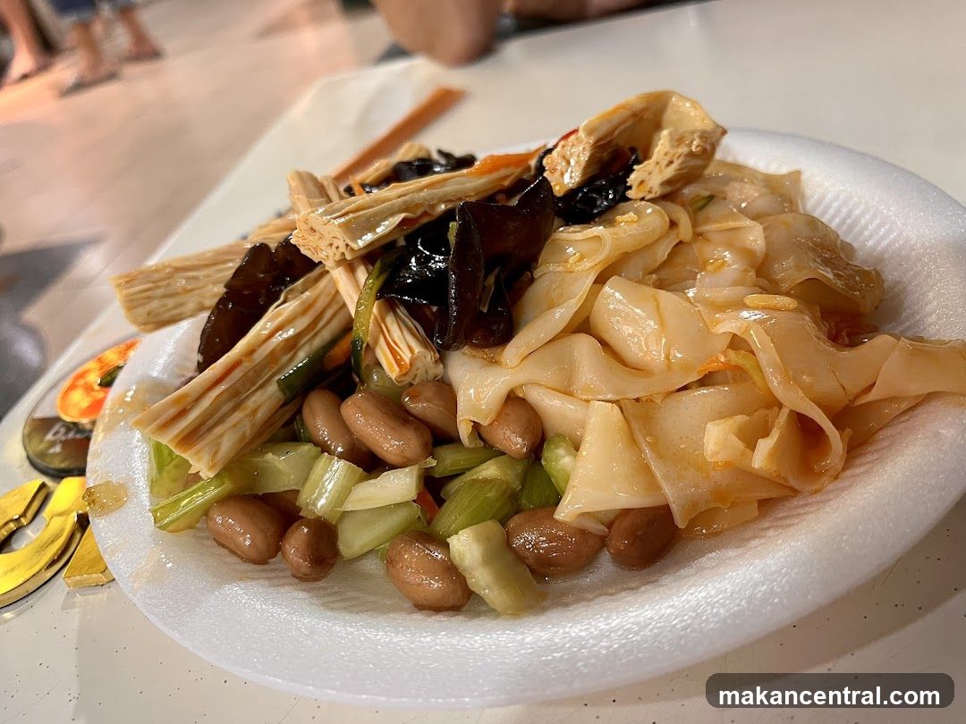 Noodle Dish with Peanuts and Tofu Skin