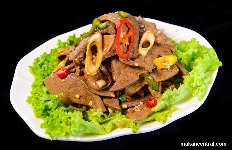 Spicy Sliced Liver with Vegetables