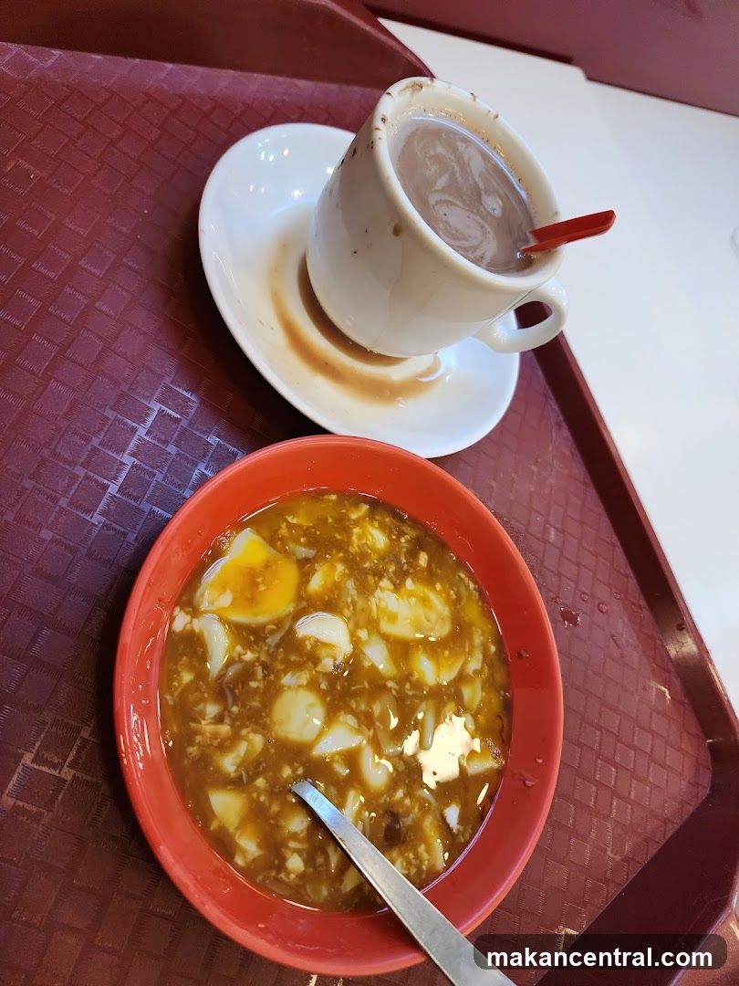 Hot Chocolate and Savory Dish