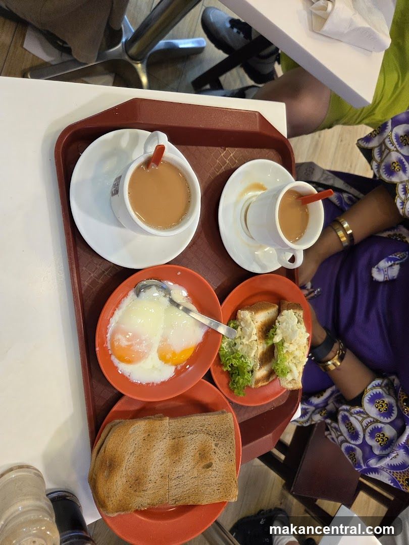 Breakfast Tray with Tea and Eggs