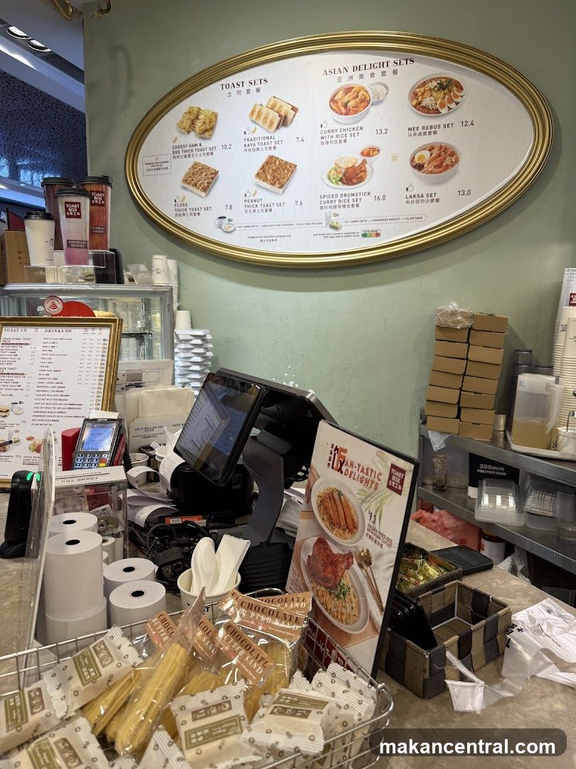 Counter with Menu and Food Items