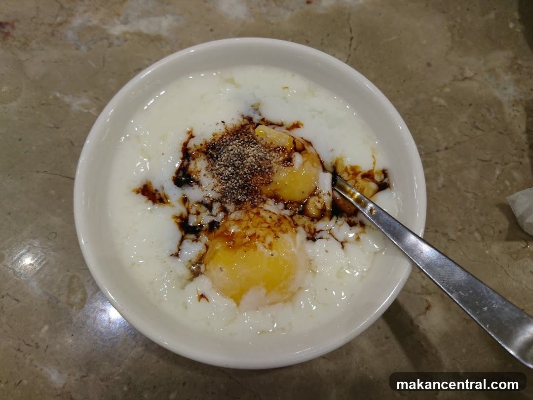 Soft-boiled eggs with soy sauce and pepper