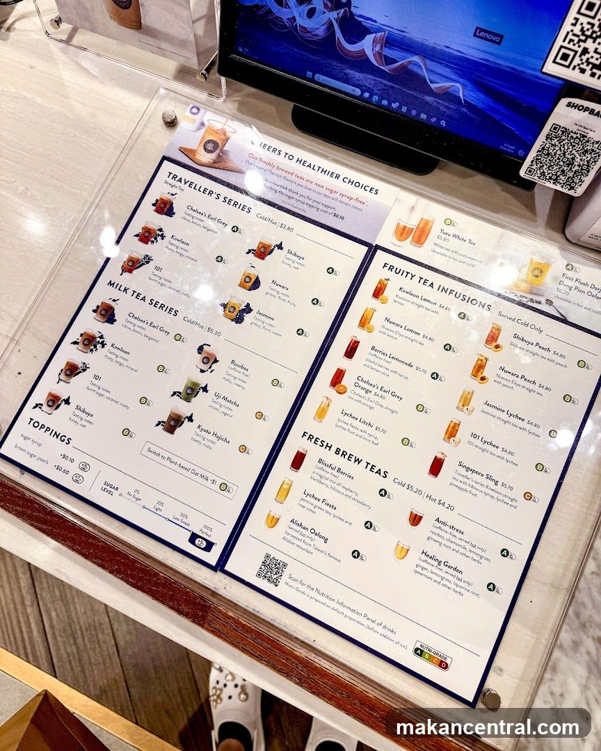 Brewed Tea Menu