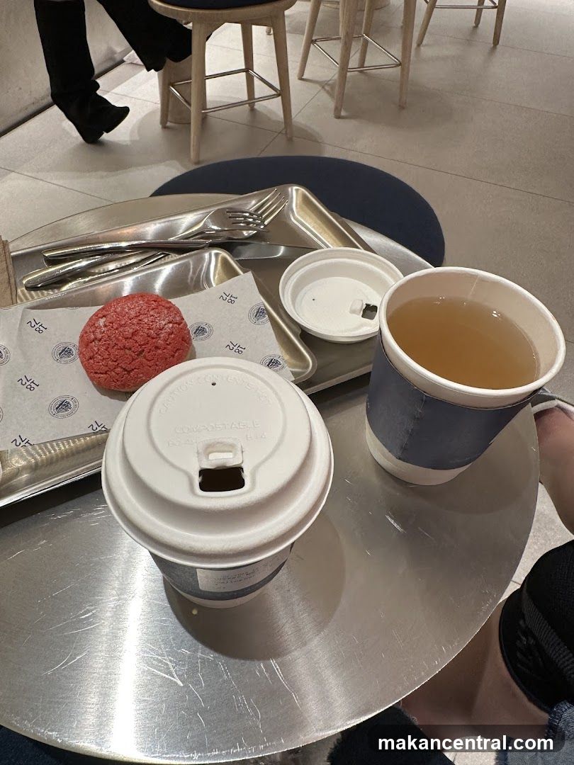 Table with food and drinks