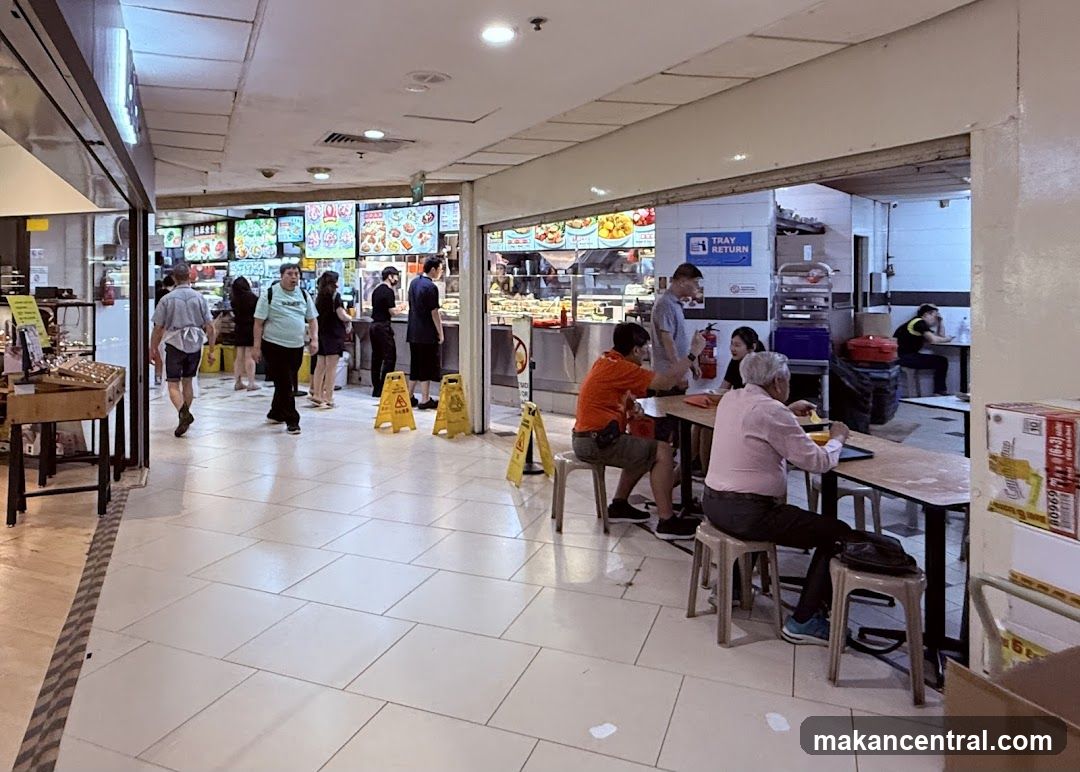 Food court with diners