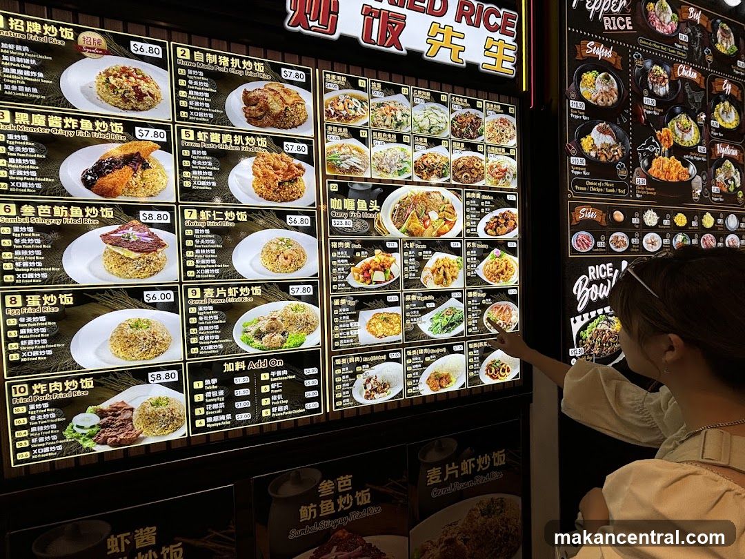 Fried Rice Menu