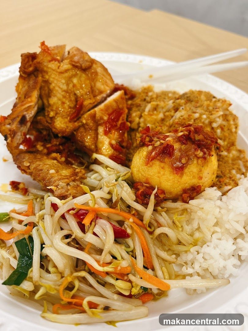Fried Chicken and Rice Plate