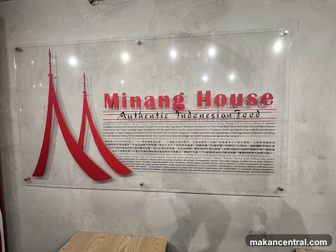 Minang House Authentic Indonesian Food Sign