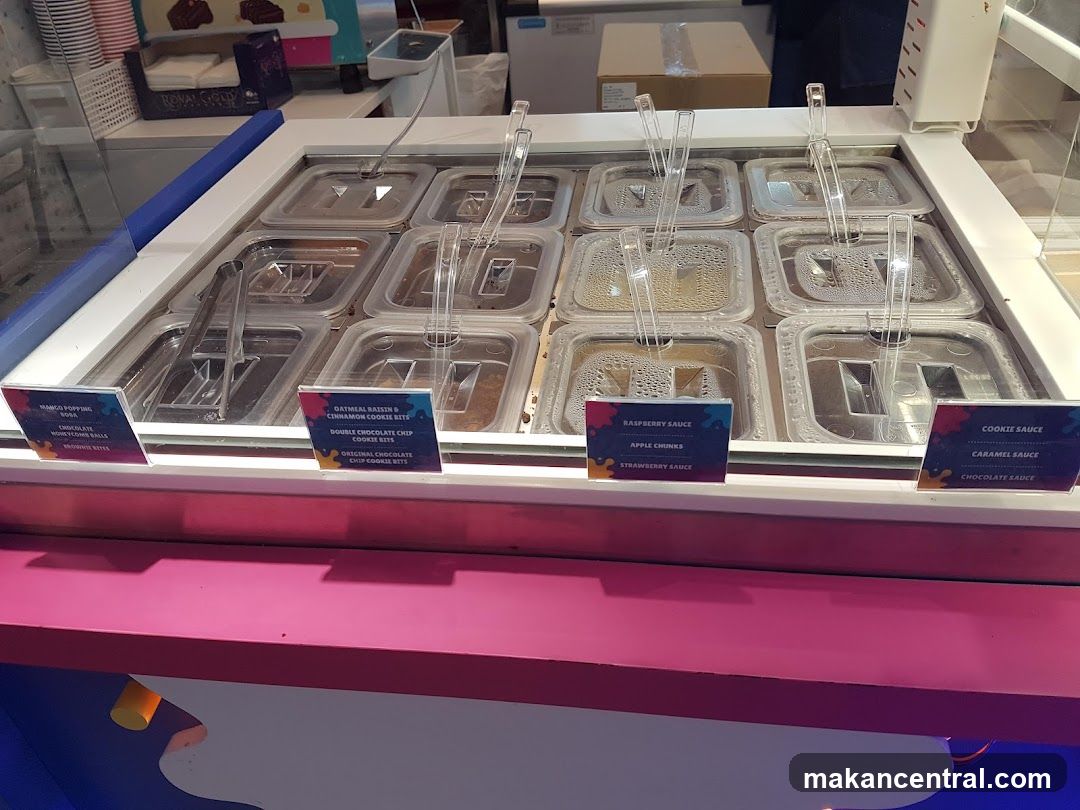 Ice Cream Toppings Display