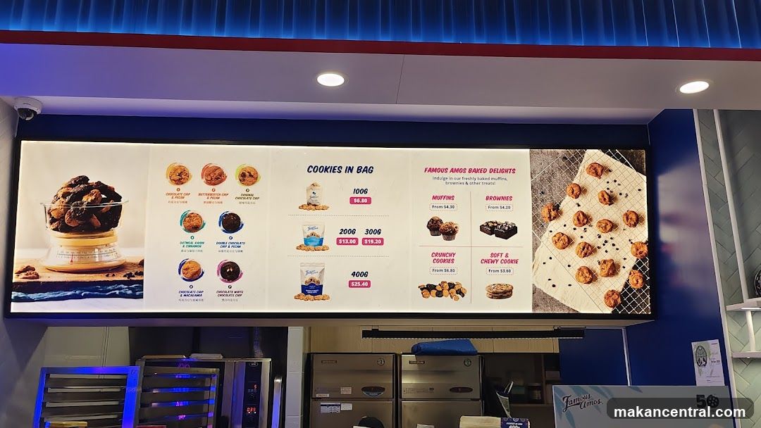 Famous Amos Baked Delights Menu