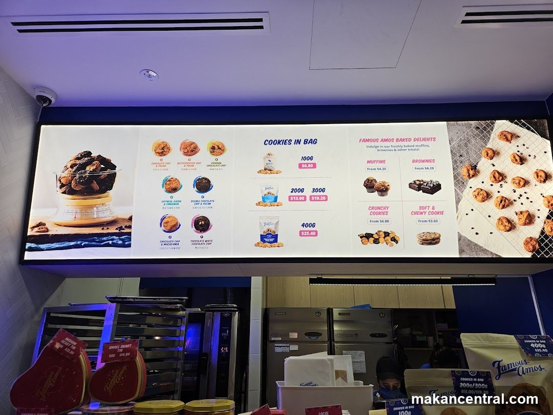 Famous Amos Baked Delights Menu