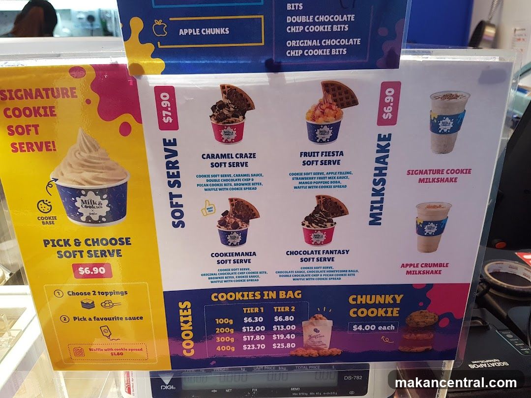 Milk & Cookies Menu