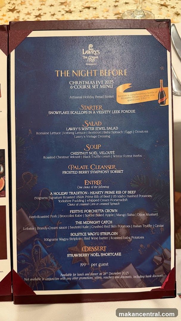The Night Before Christmas Eve 2025 6-Course Set Menu