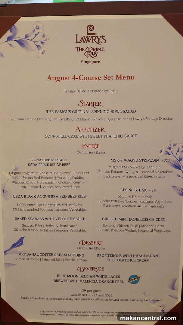 August 4-Course Set Menu