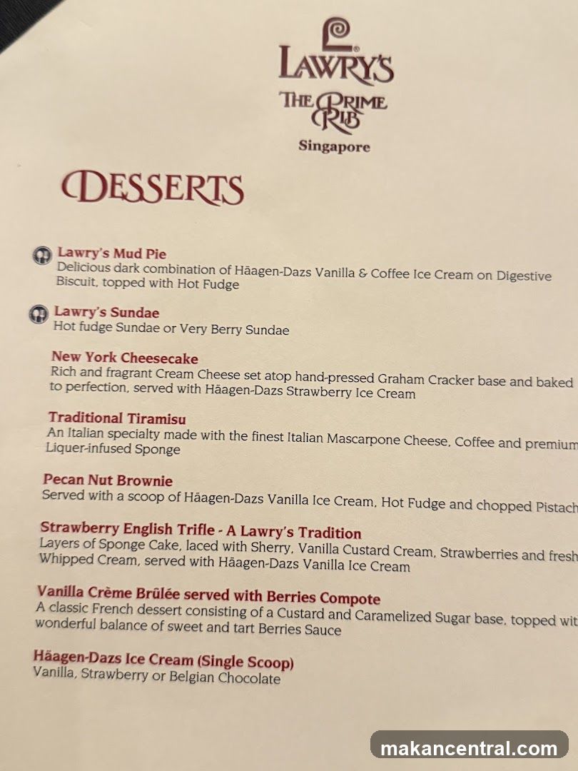 Lawry's Desserts