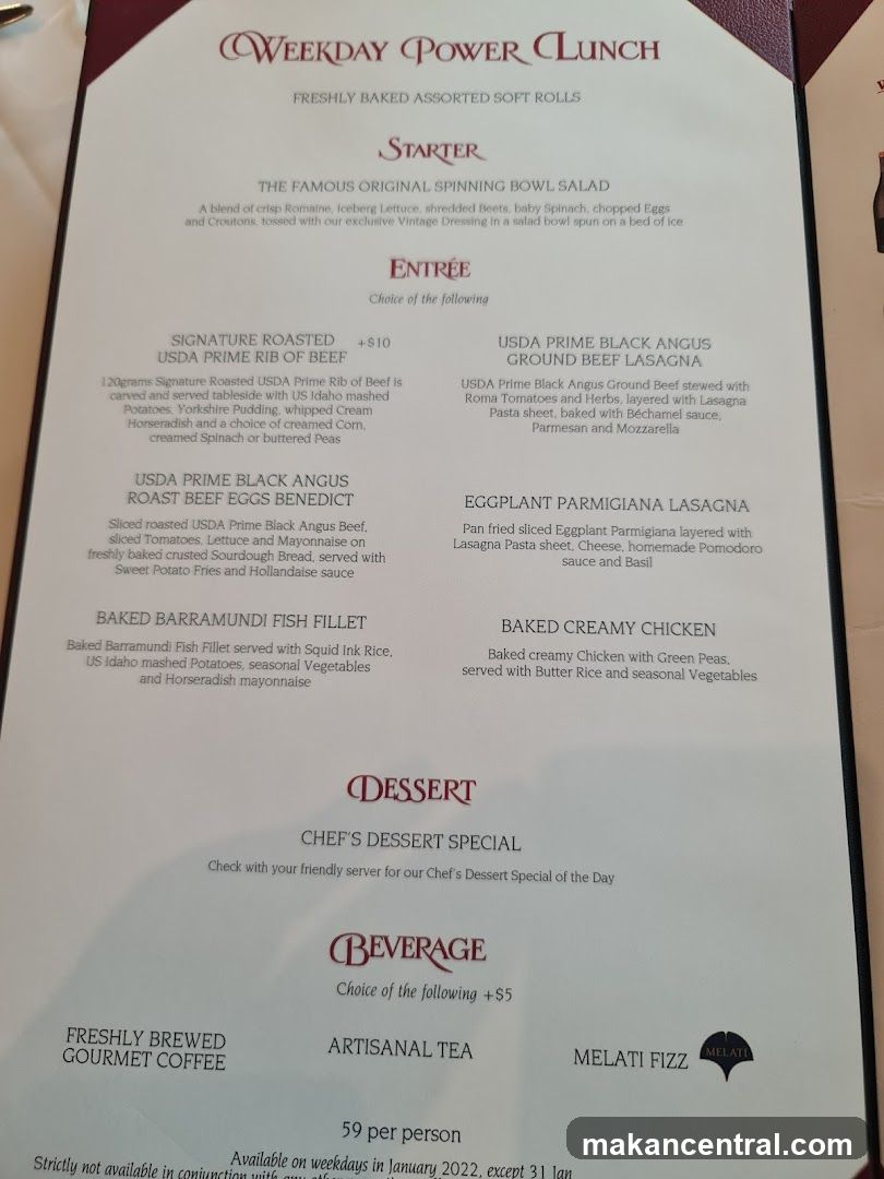 WEEKDAY POWER LUNCH