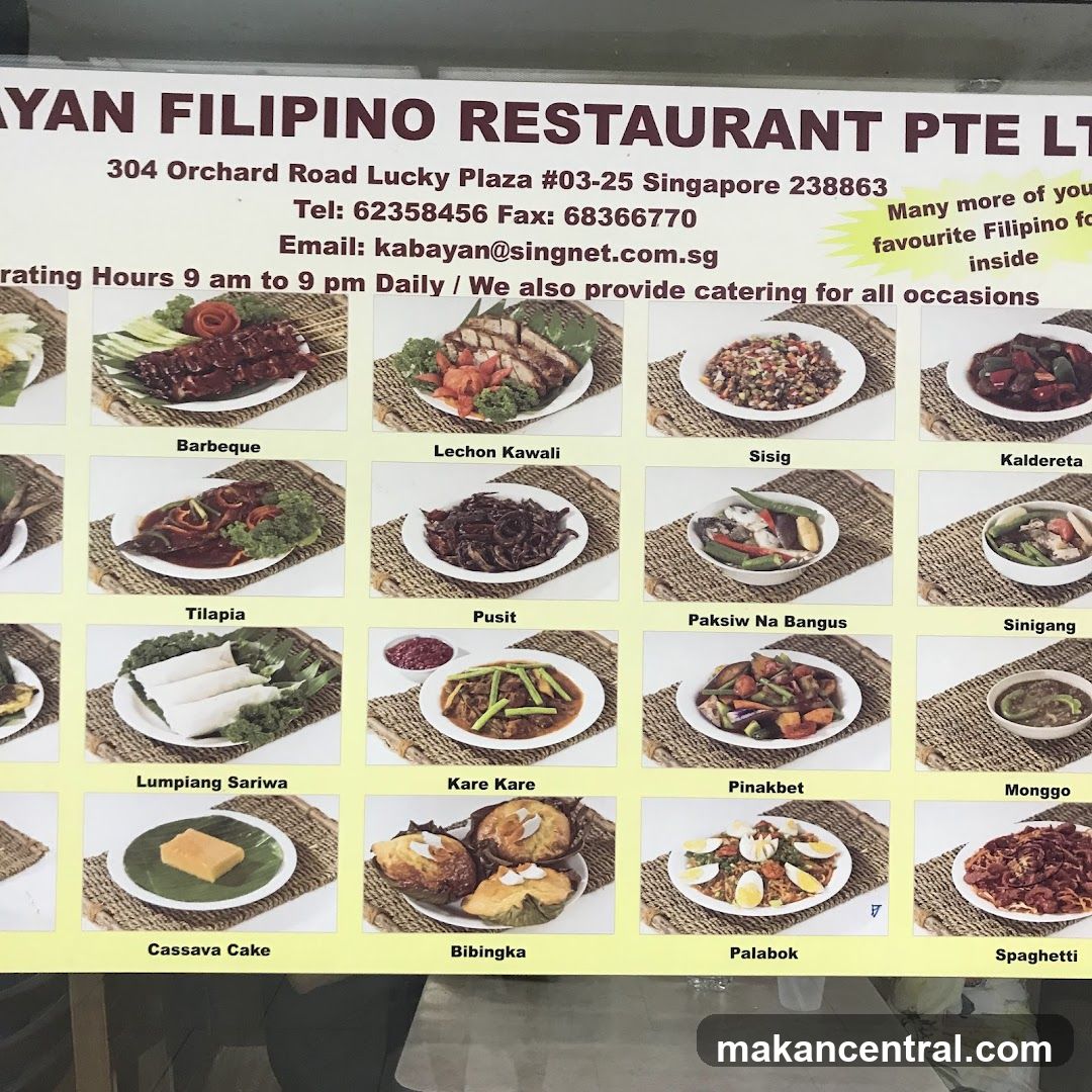 Filipino Restaurant Menu