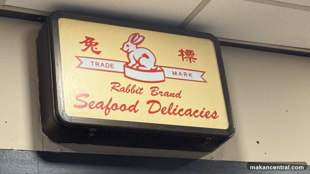 Rabbit Brand Seafood Delicacies Sign