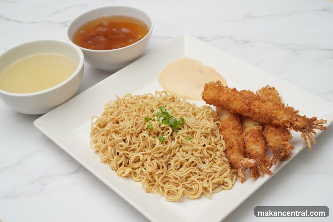 Noodles with Fried Shrimp