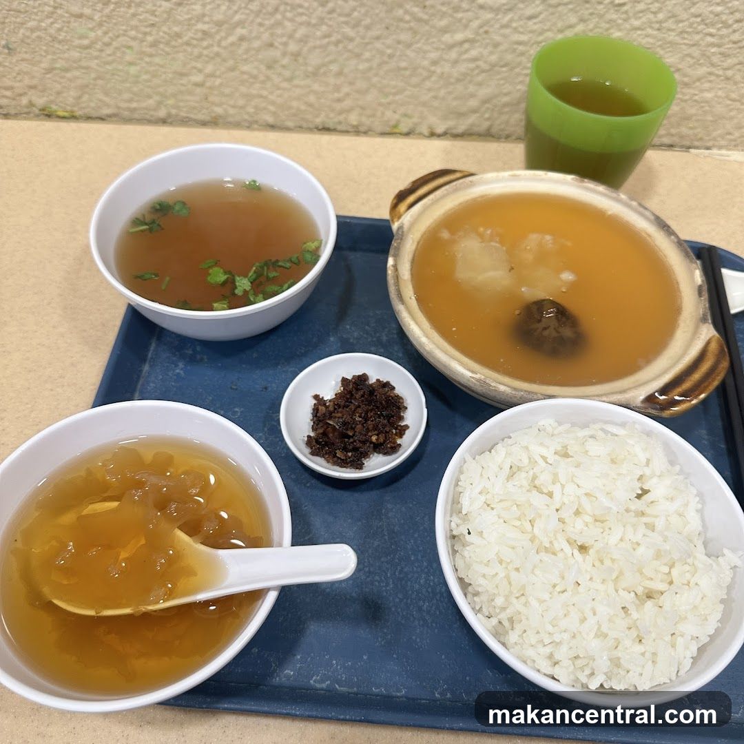 Meal with Soup and Rice