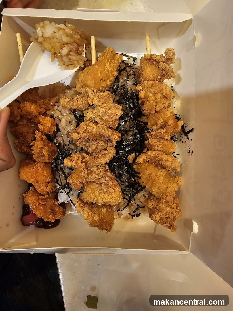 Fried Chicken and Rice Bento Box