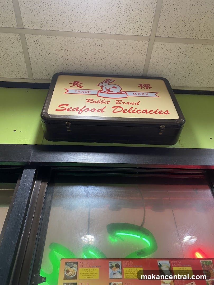 Rabbit Brand Seafood Delicacies Sign