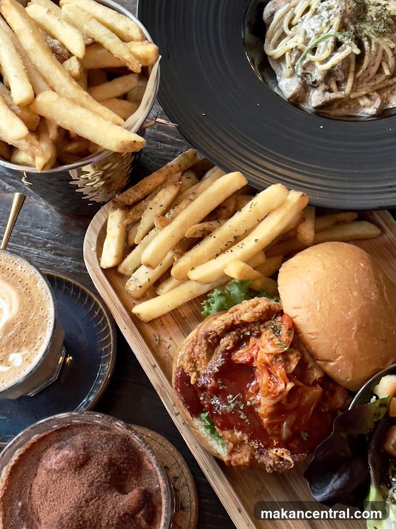 Burger and Fries Meal