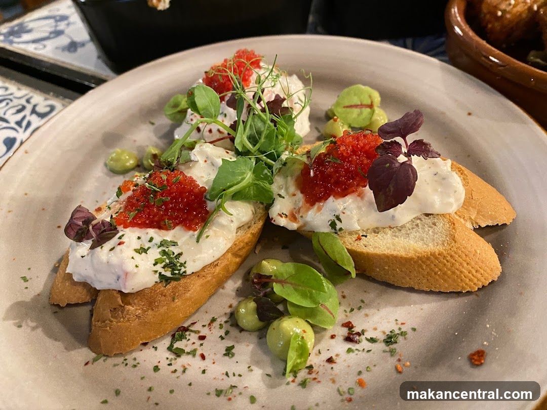 Appetizer with Toasted Bread