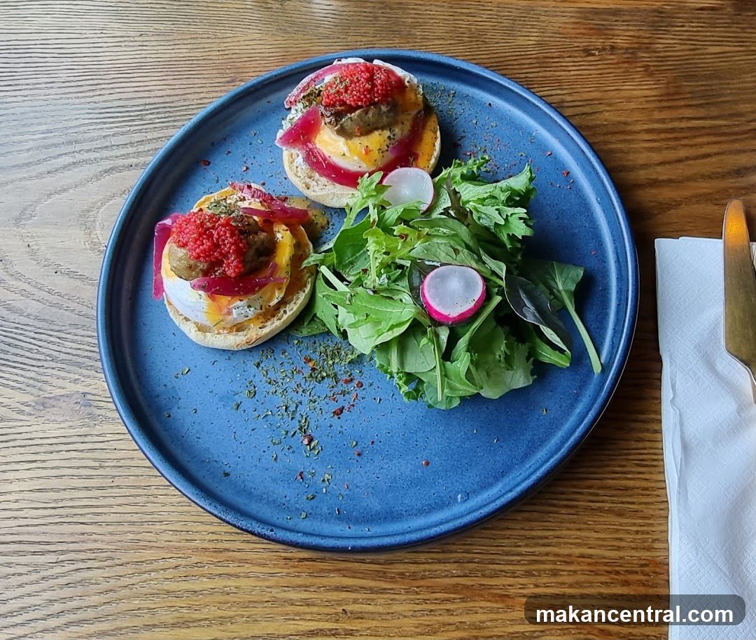 Eggs Benedict with Salad