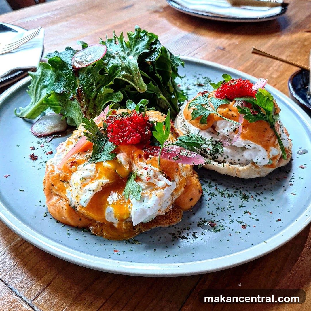 Eggs Benedict with Salad