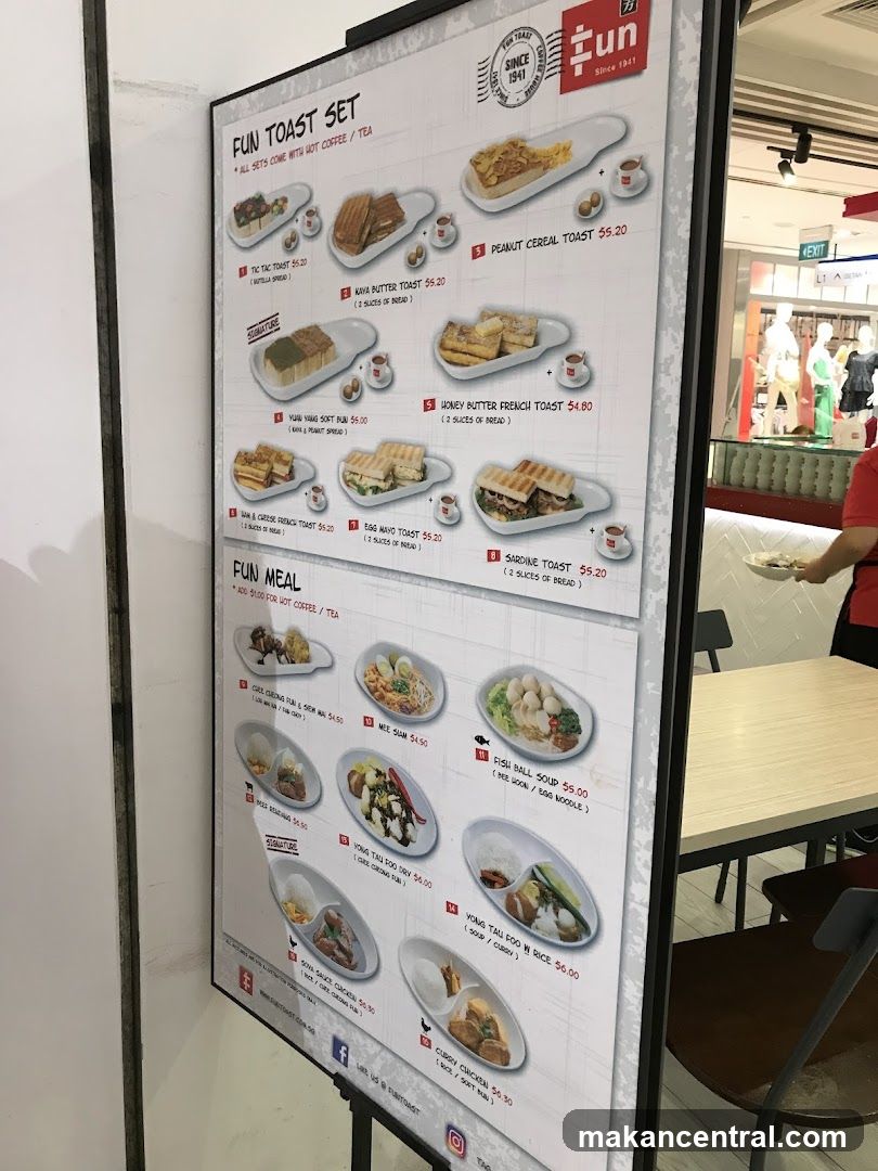 Fun Toast Menu