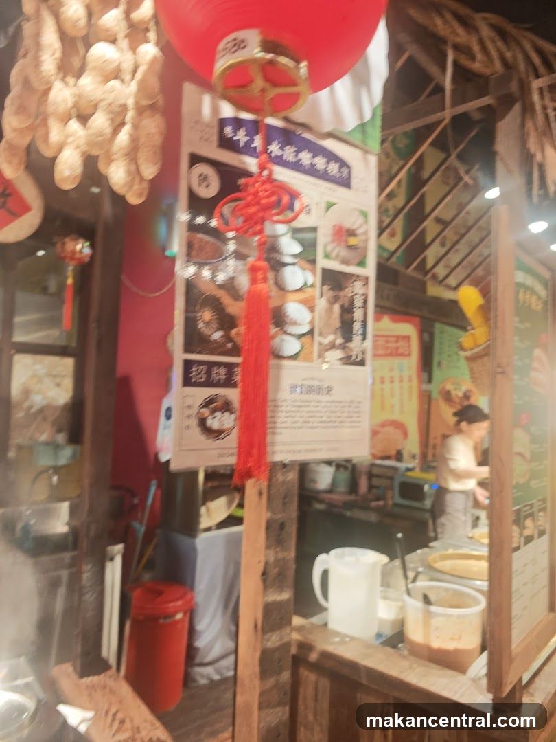 Food Stall with Menu and Staff