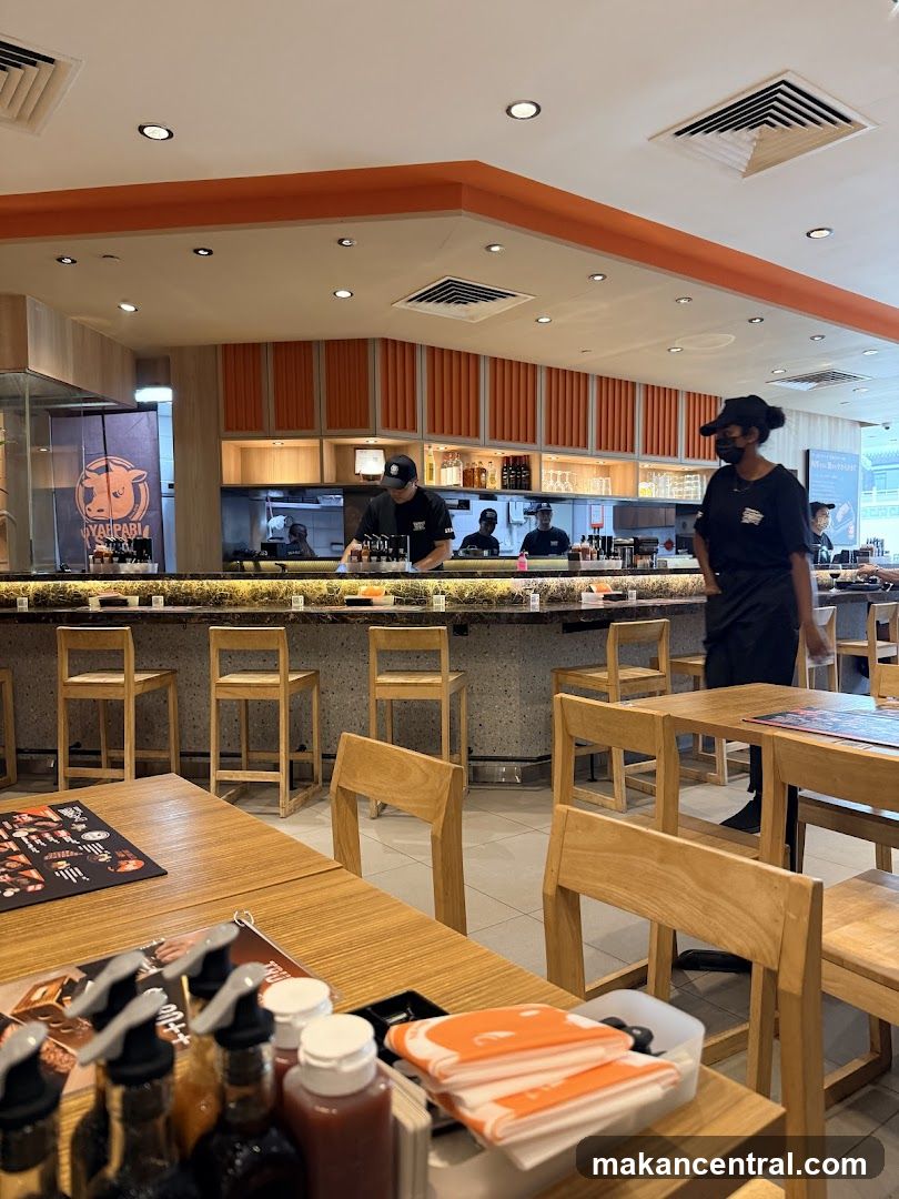 Restaurant Interior with Bar Seating