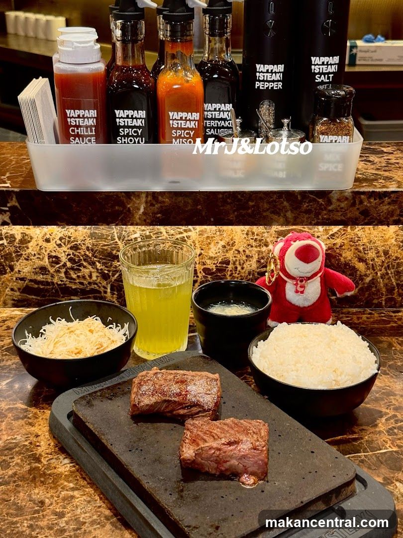 Steak Meal with Condiments