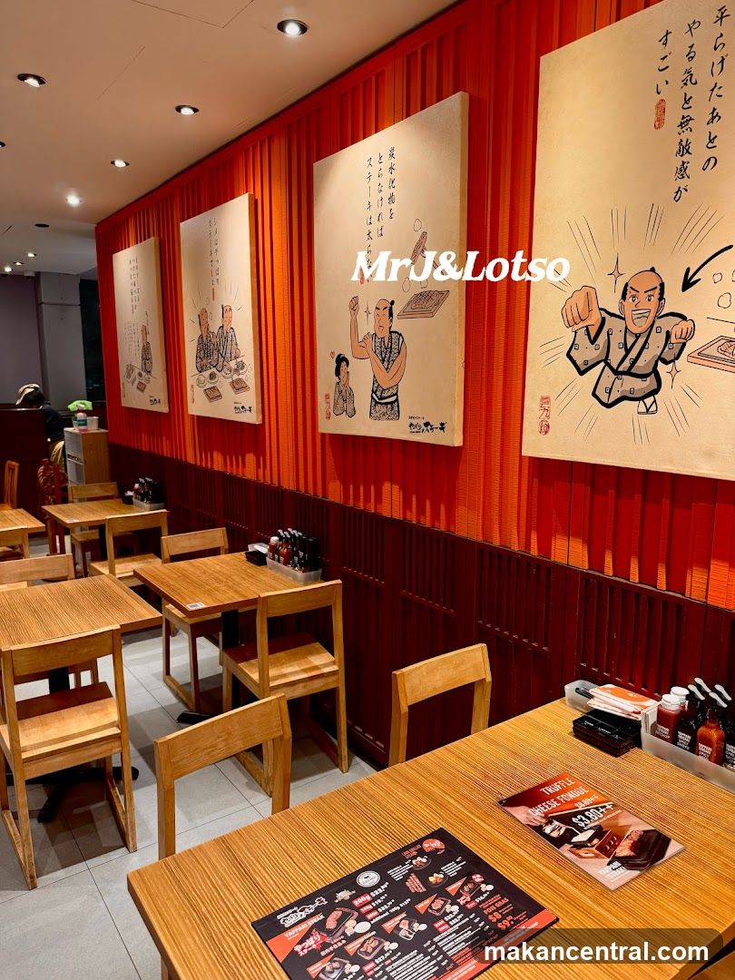 Restaurant Interior with Artwork and Menus