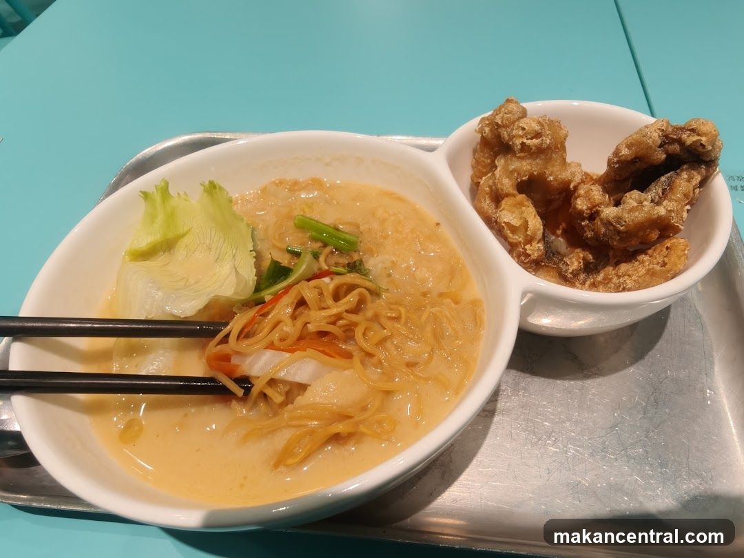 Noodle Soup with Fried Fish Skin